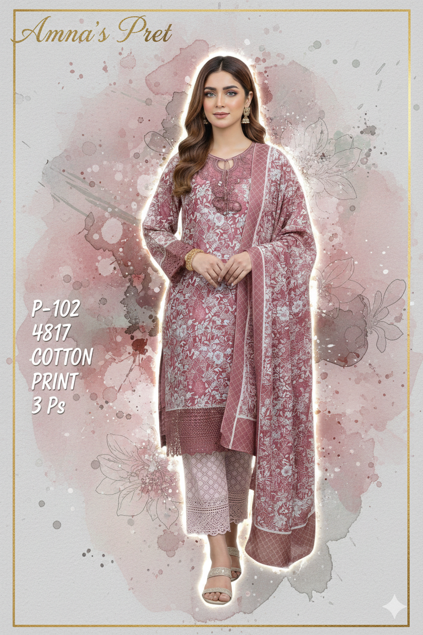 EMBROIDERED-3-PC-Mauve Meadow