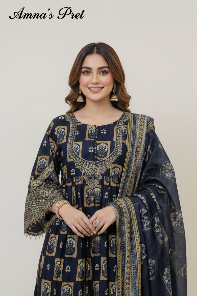 3-PC-Imperial Indigo Maxi