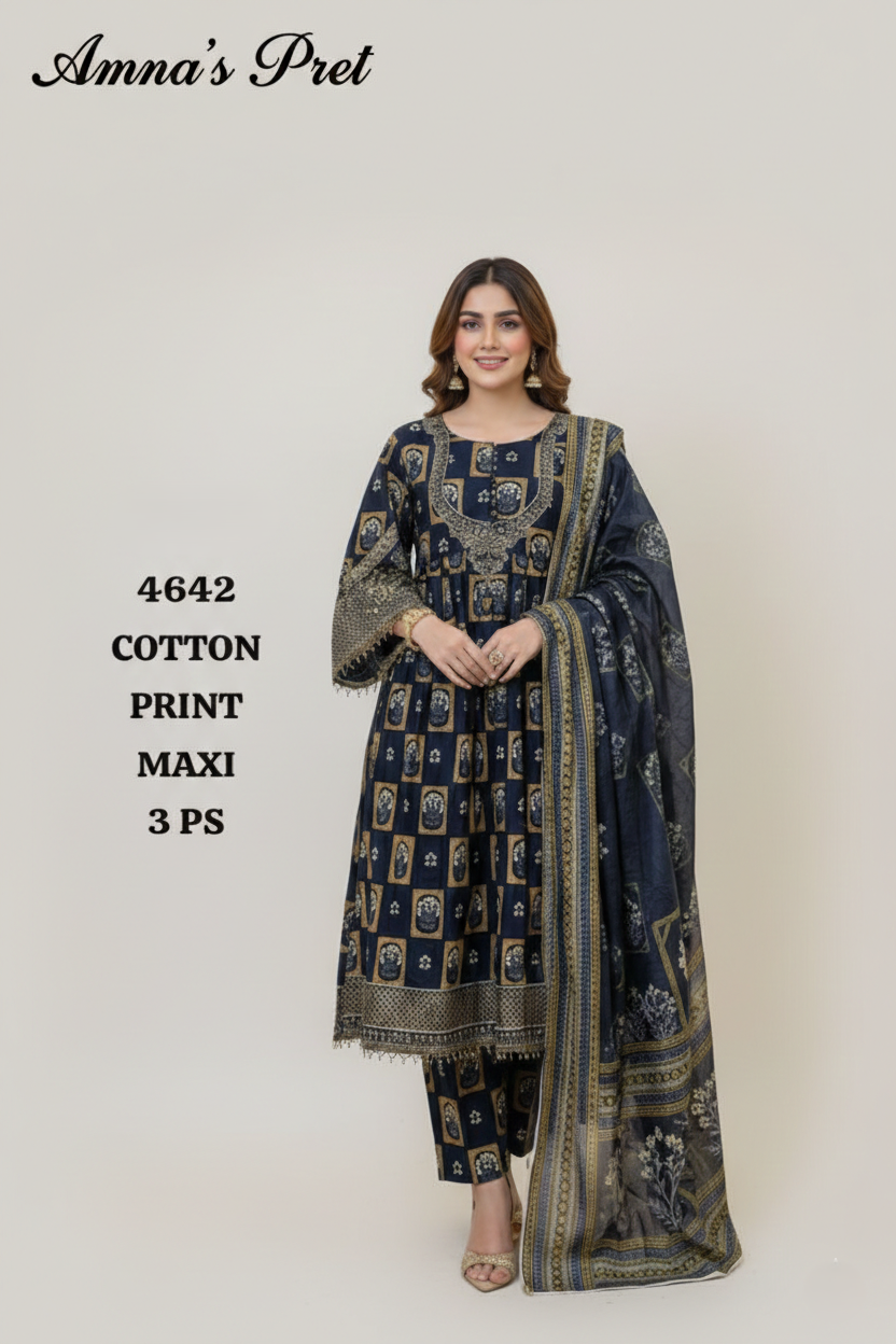 3-PC-Imperial Indigo Maxi
