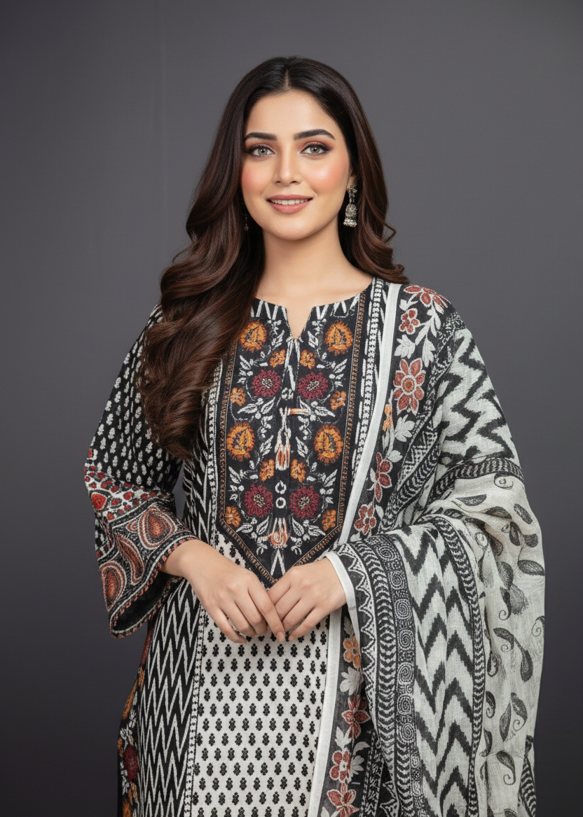 EMBROIDERED-3-PC-Ebony Grace